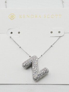 Kendra Scott Letter Necklace with Crystals